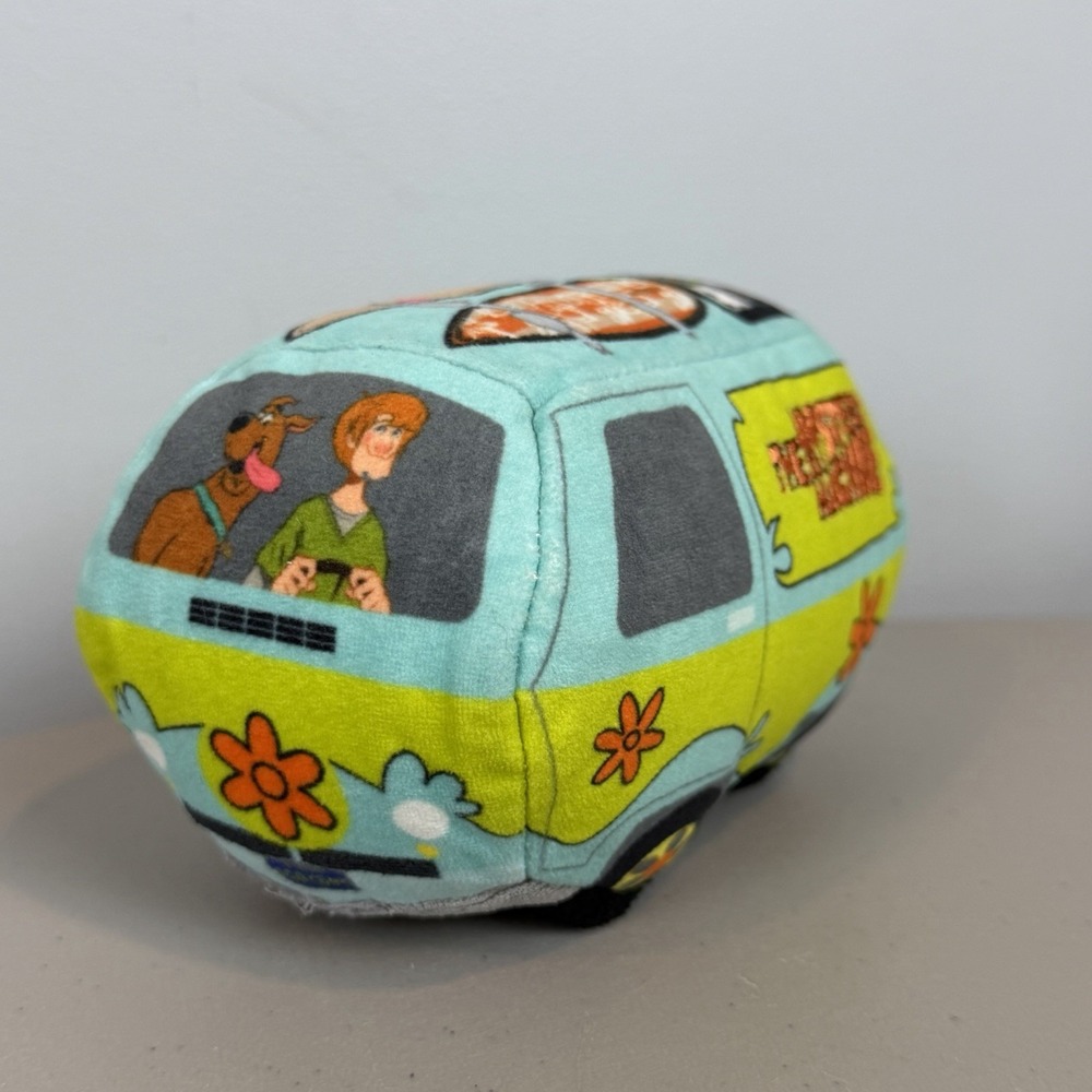 Bark Scooby Doo Dog Toy Mystery Machine Van Blue Green Plush